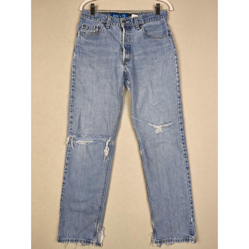Vintage Levis Silvertab 640 Guys Fit Jeans Womens 11 12 USA Y2K Distressed